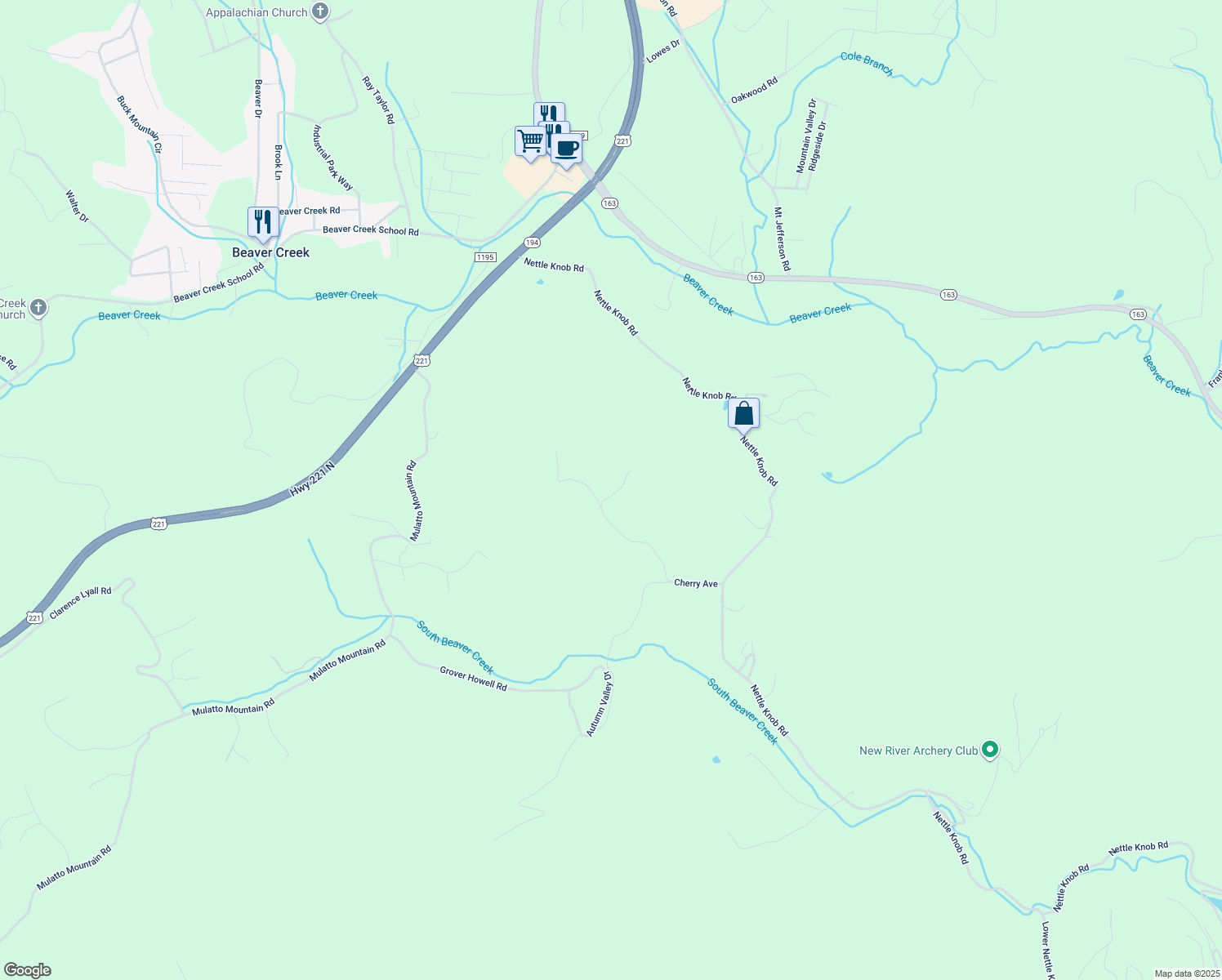 map of restaurants, bars, coffee shops, grocery stores, and more near 586 Cherry Avenue in West Jefferson