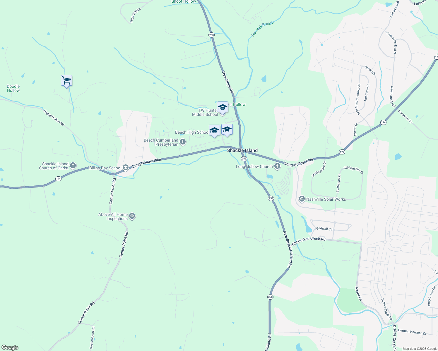map of restaurants, bars, coffee shops, grocery stores, and more near 110 Timber Hills Drive in Hendersonville