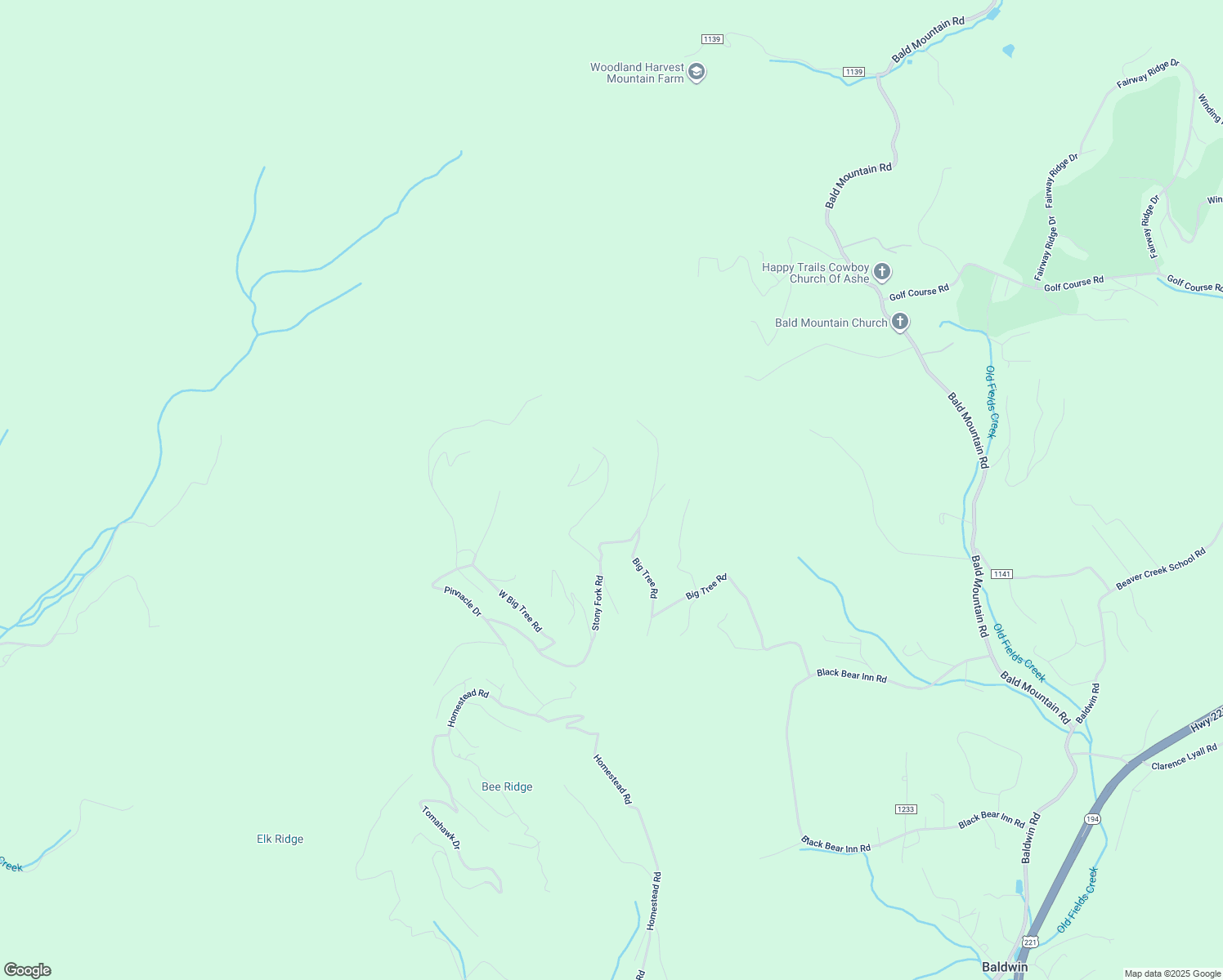 map of restaurants, bars, coffee shops, grocery stores, and more near 630 Little Tree Road in West Jefferson