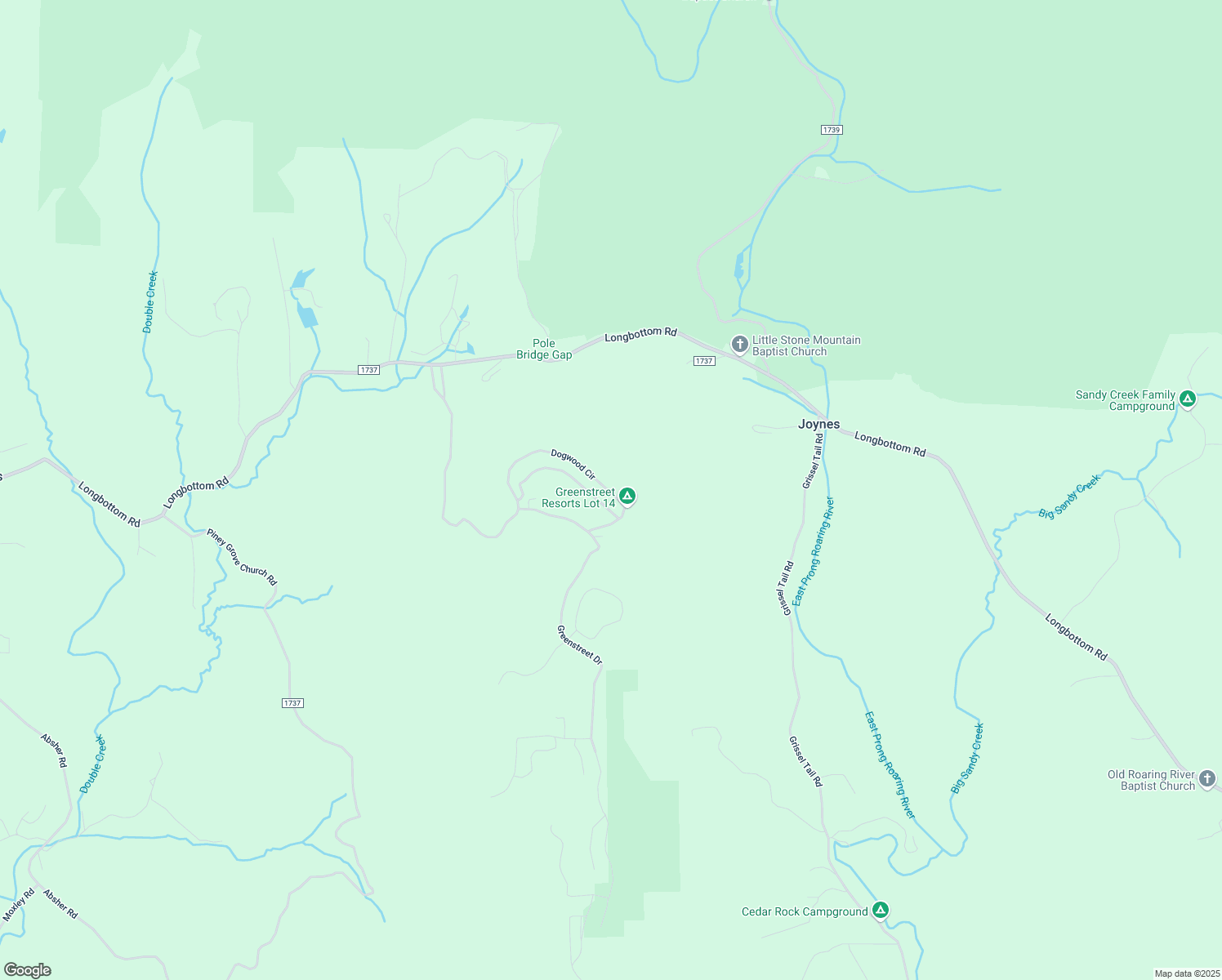 map of restaurants, bars, coffee shops, grocery stores, and more near 160 Laurel Wood Lane in Traphill