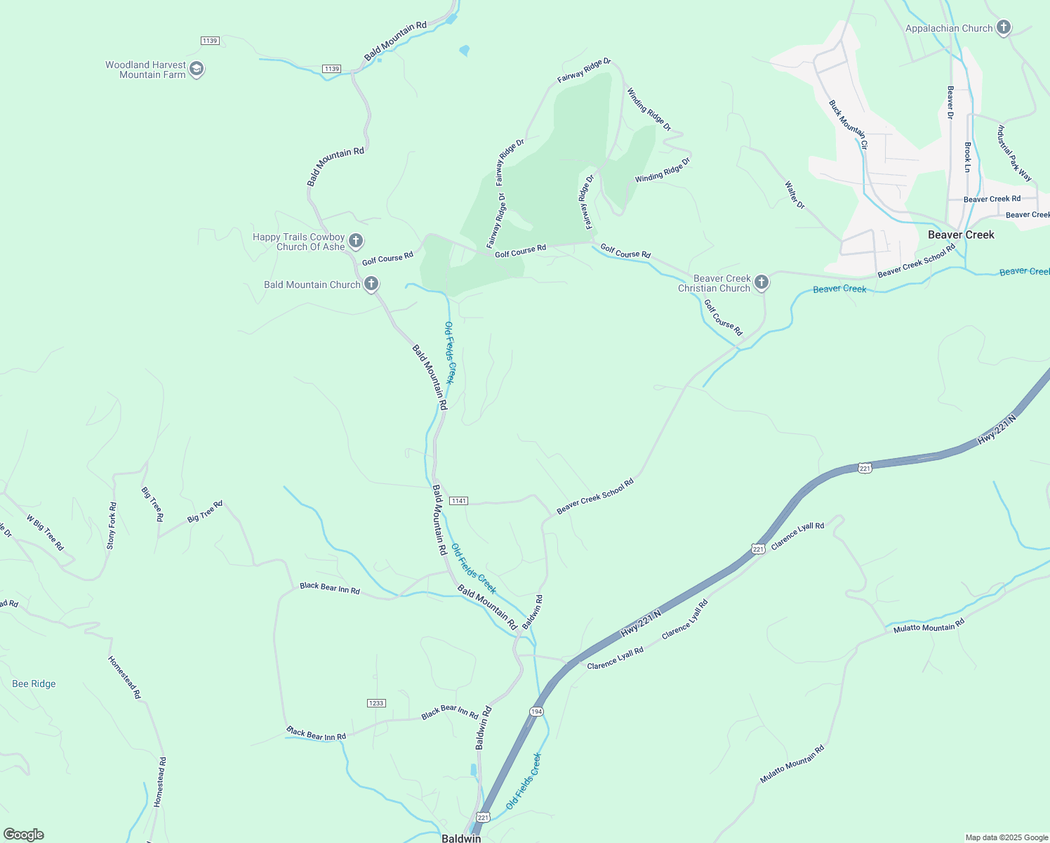 map of restaurants, bars, coffee shops, grocery stores, and more near 420 Clear Branch Drive in West Jefferson
