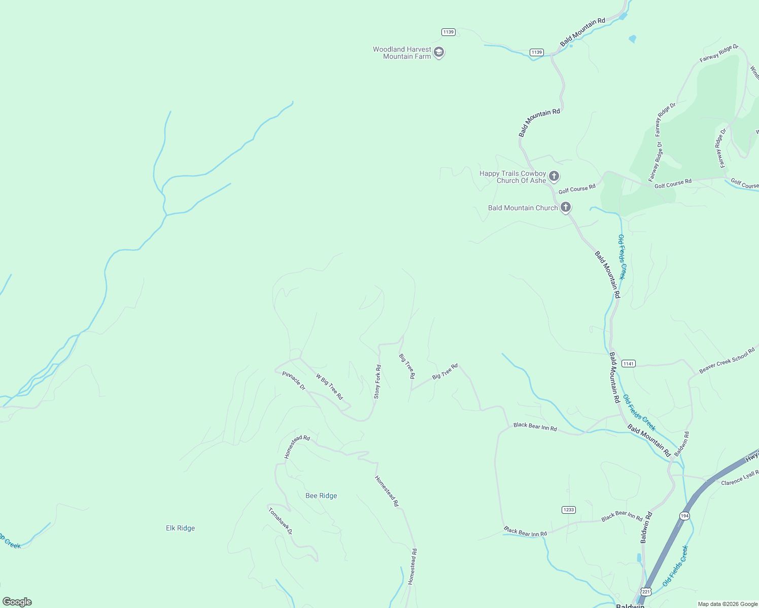 map of restaurants, bars, coffee shops, grocery stores, and more near 660 Little Tree Road in West Jefferson