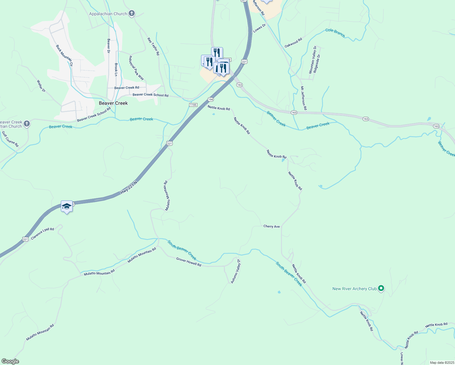 map of restaurants, bars, coffee shops, grocery stores, and more near 668 Cherry Avenue in West Jefferson
