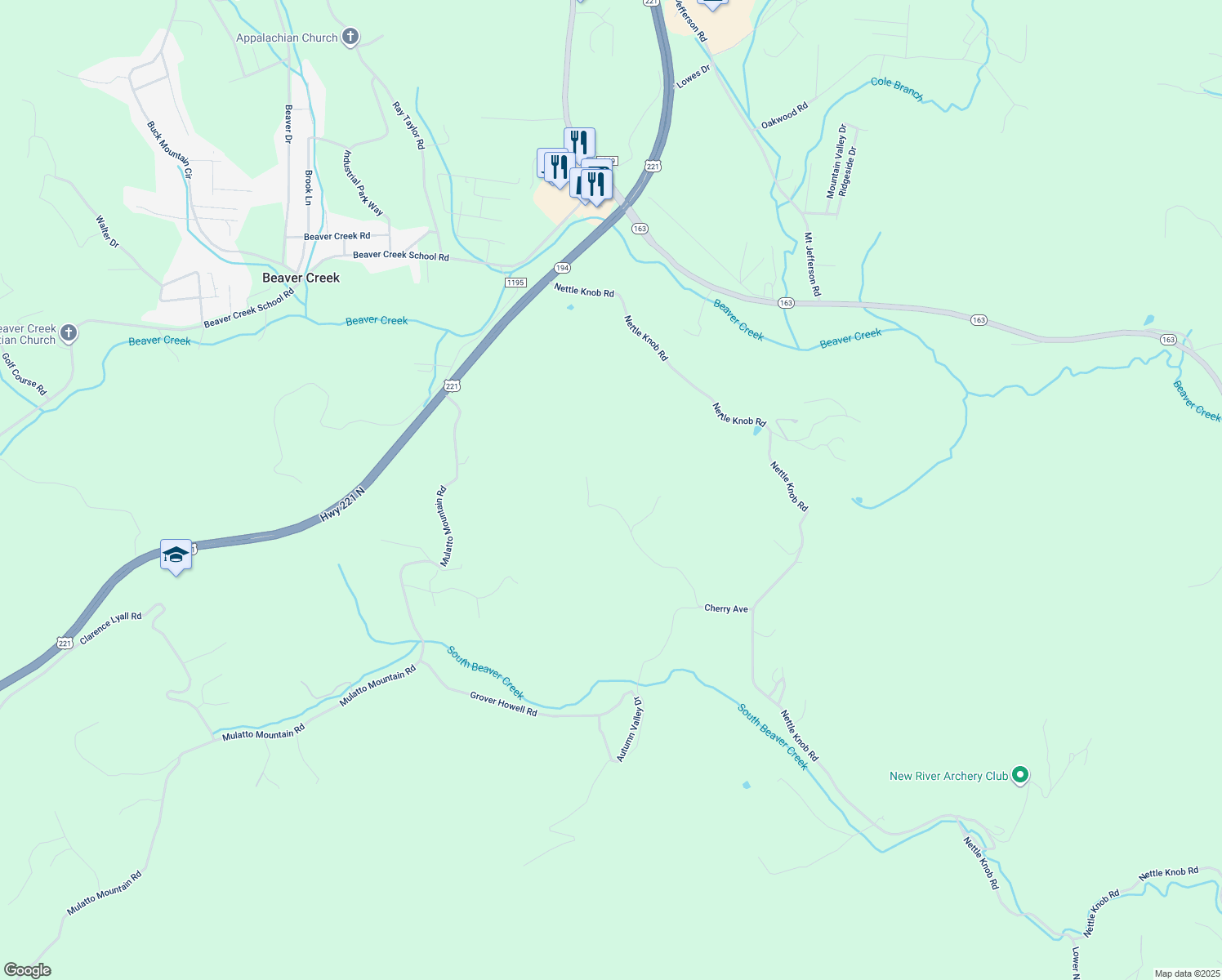 map of restaurants, bars, coffee shops, grocery stores, and more near 668 Cherry Avenue in West Jefferson