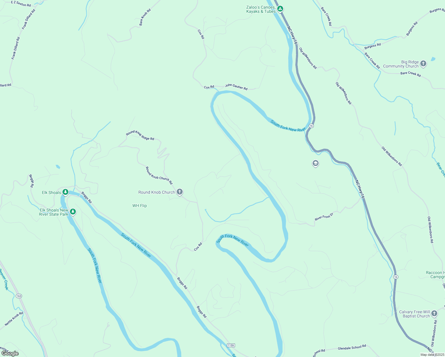 map of restaurants, bars, coffee shops, grocery stores, and more near 2647 Cox Road in West Jefferson