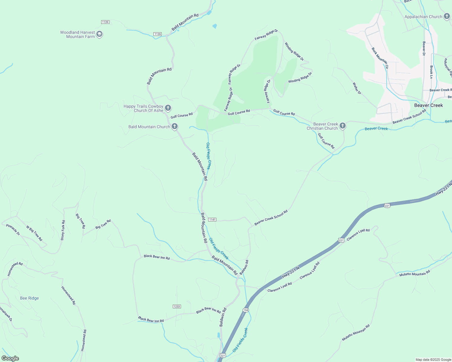 map of restaurants, bars, coffee shops, grocery stores, and more near 372 Savannah Drive in West Jefferson