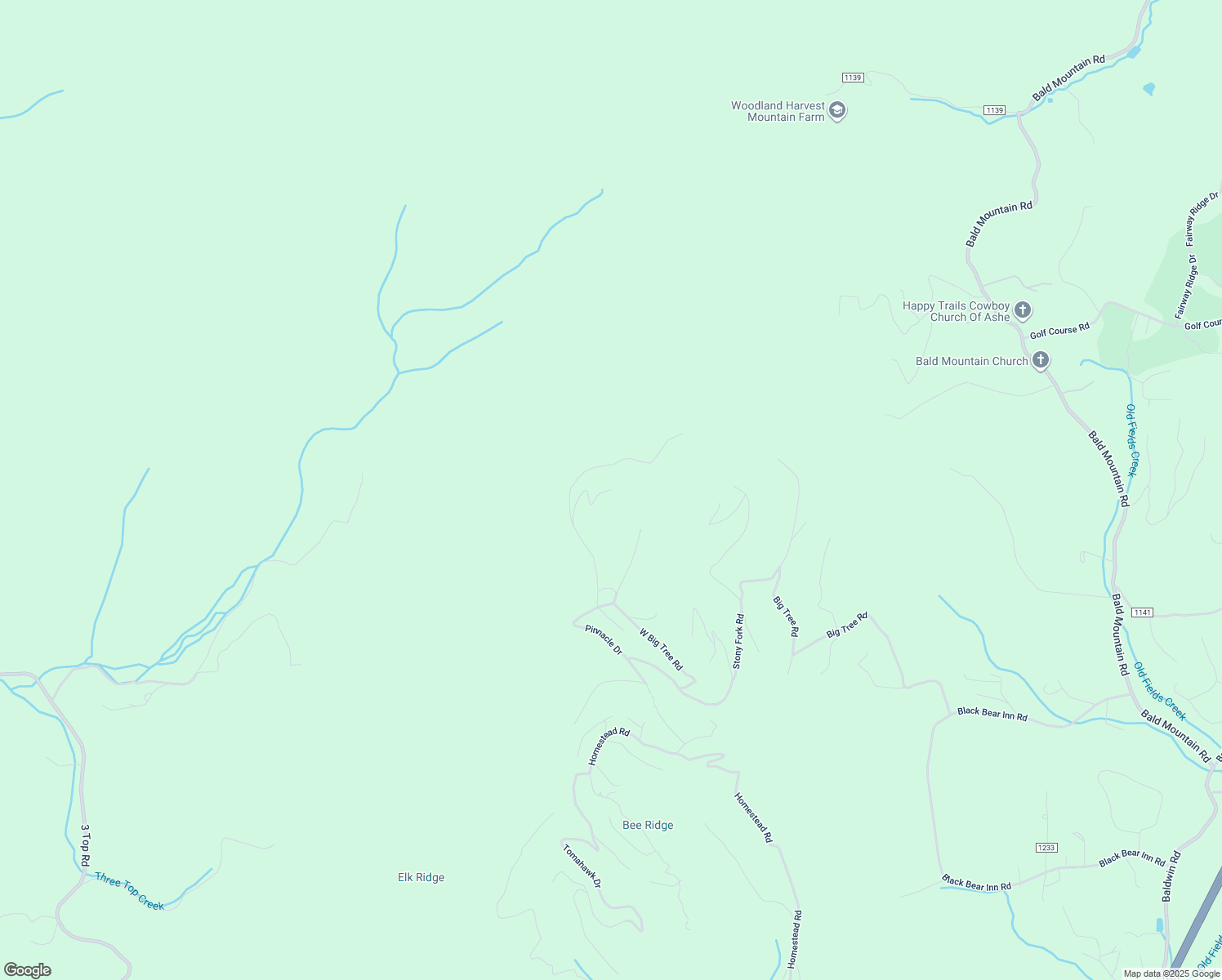 map of restaurants, bars, coffee shops, grocery stores, and more near 511 Pinnacle Lane in West Jefferson