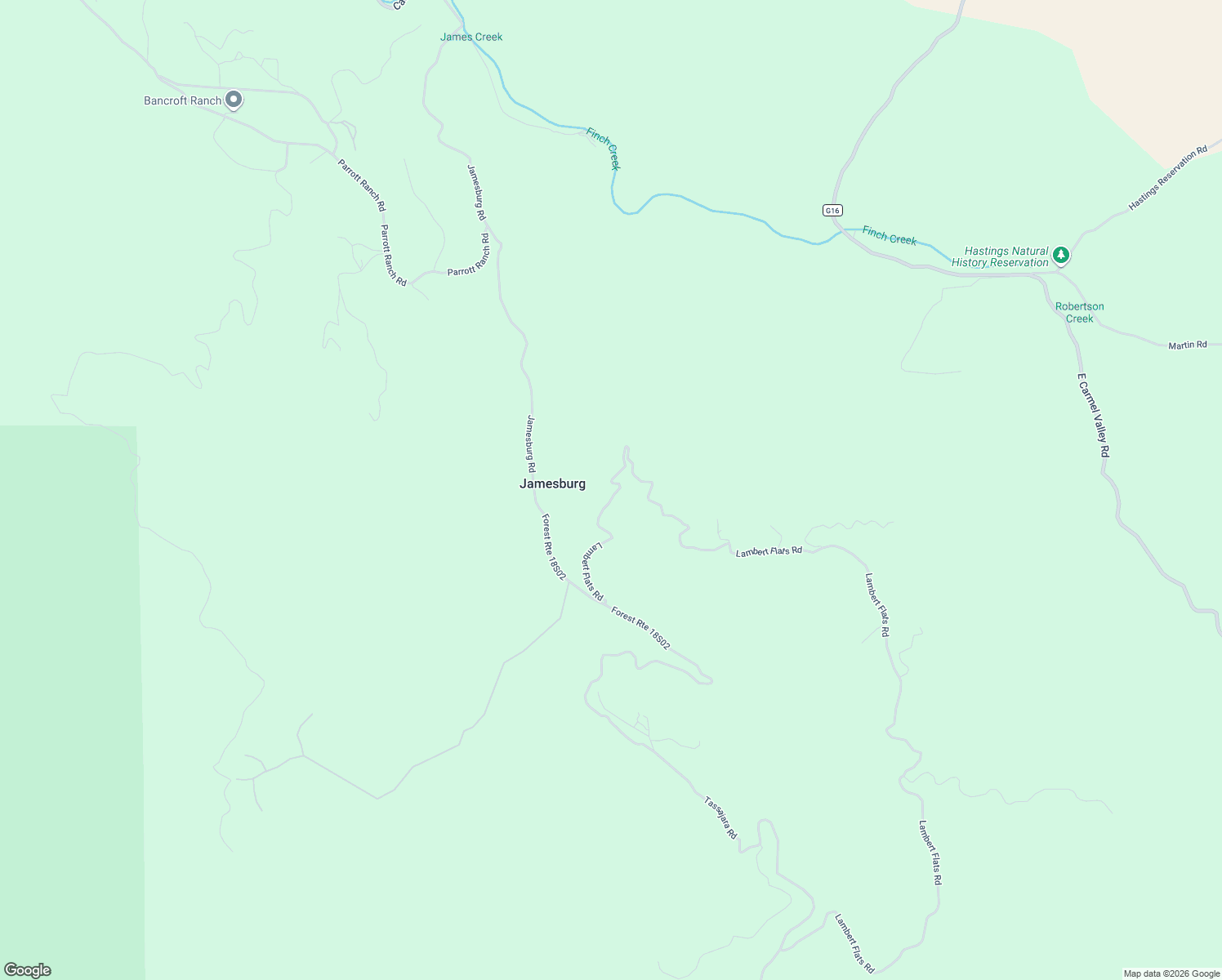 map of restaurants, bars, coffee shops, grocery stores, and more near 22900 Lambert Flats Road in Carmel Valley
