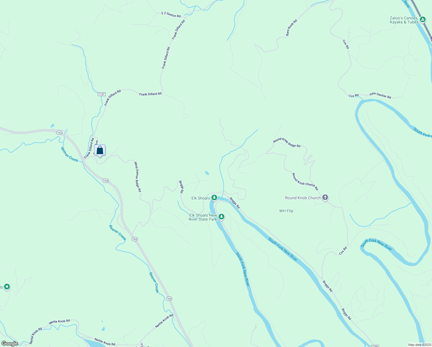 map of restaurants, bars, coffee shops, grocery stores, and more near 1597 Boggs Road in West Jefferson