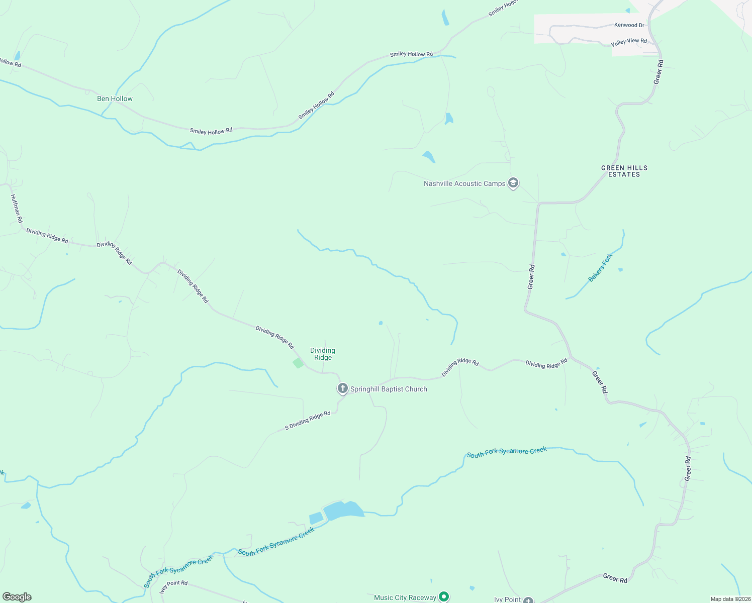 map of restaurants, bars, coffee shops, grocery stores, and more near 1376 Dividing Ridge Road in Goodlettsville