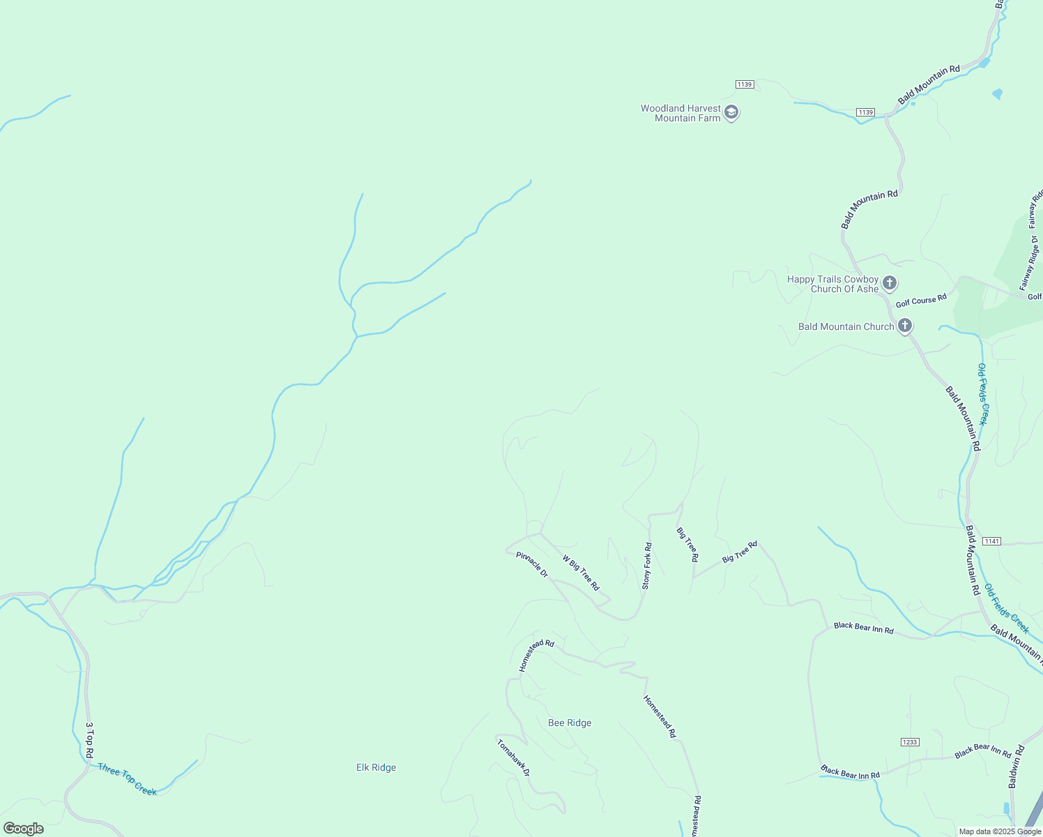 map of restaurants, bars, coffee shops, grocery stores, and more near 576 West Pinnacle Drive in West Jefferson