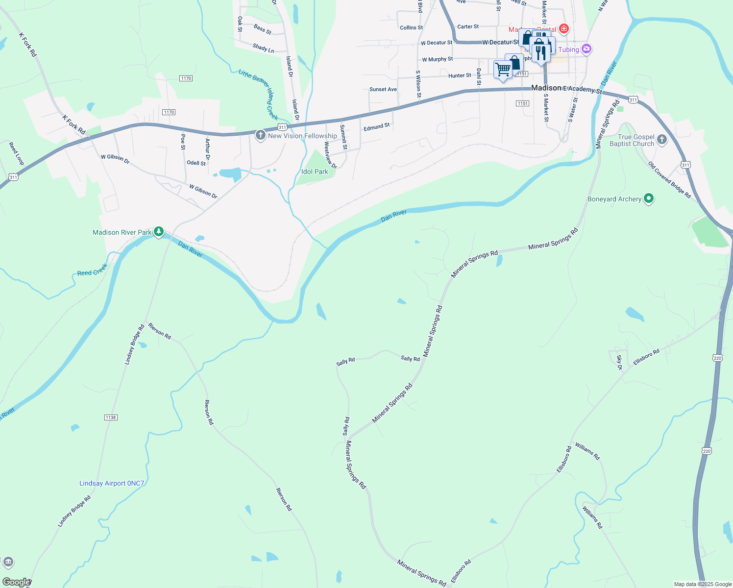 map of restaurants, bars, coffee shops, grocery stores, and more near in Madison