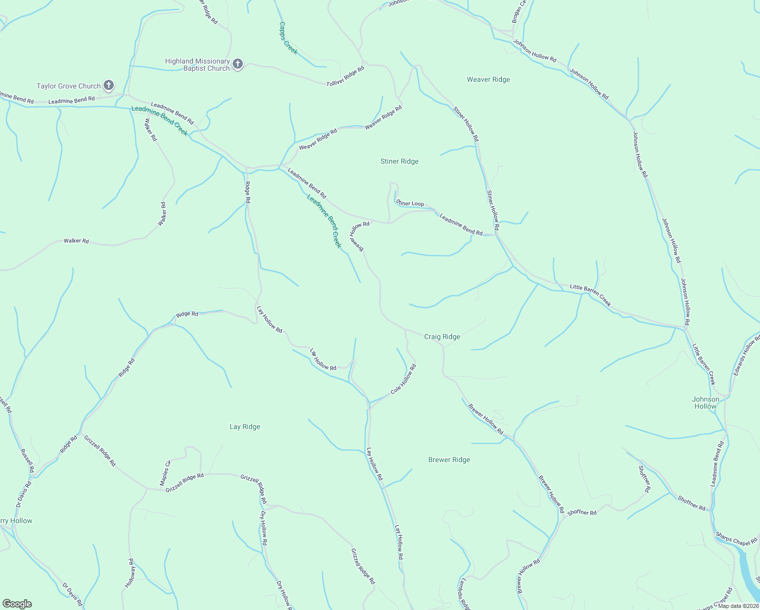 map of restaurants, bars, coffee shops, grocery stores, and more near 460 Brewer Hollow Road in Sharps Chapel
