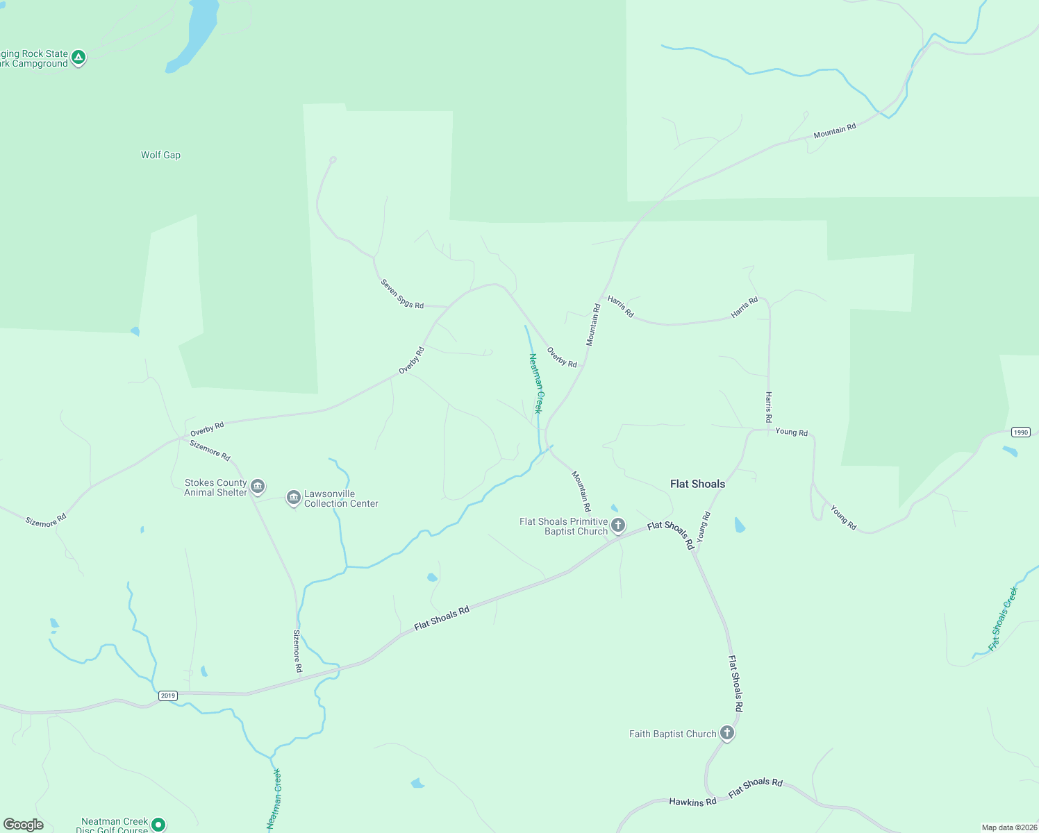 map of restaurants, bars, coffee shops, grocery stores, and more near 1235 Mountain Road in Walnut Cove