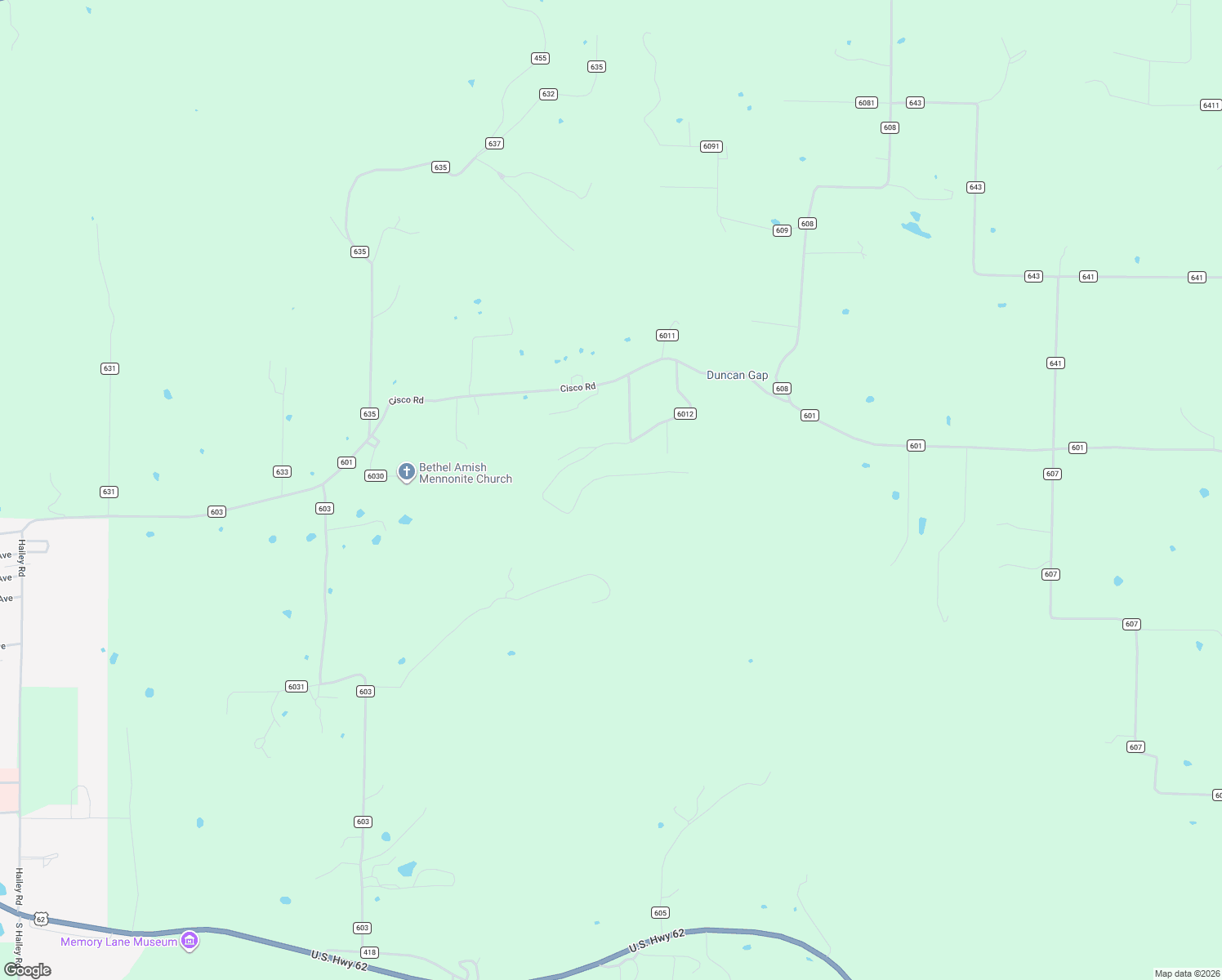 map of restaurants, bars, coffee shops, grocery stores, and more near 1020 County Road 6012 in Berryville