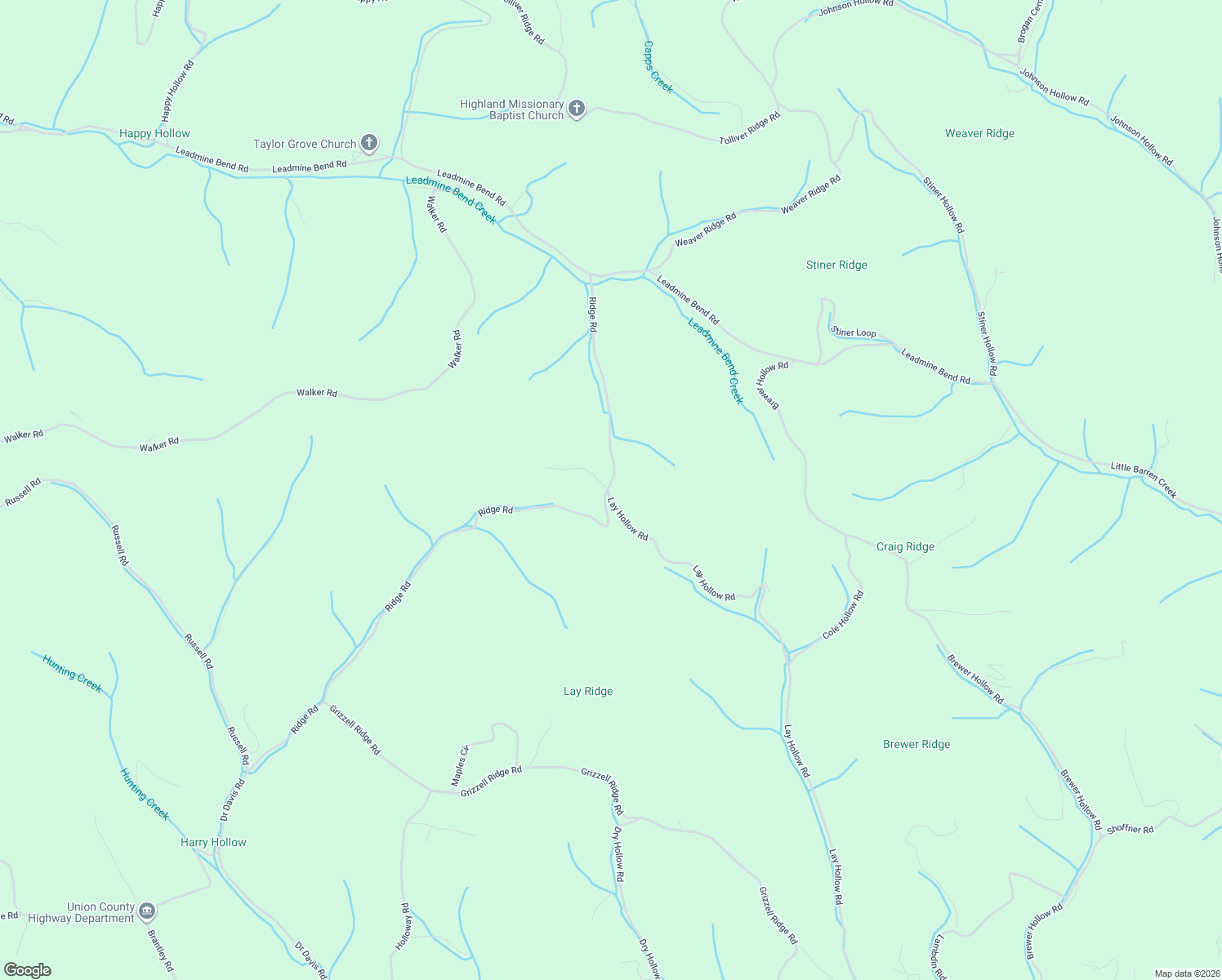 map of restaurants, bars, coffee shops, grocery stores, and more near 752 Lay Hollow Road in Sharps Chapel