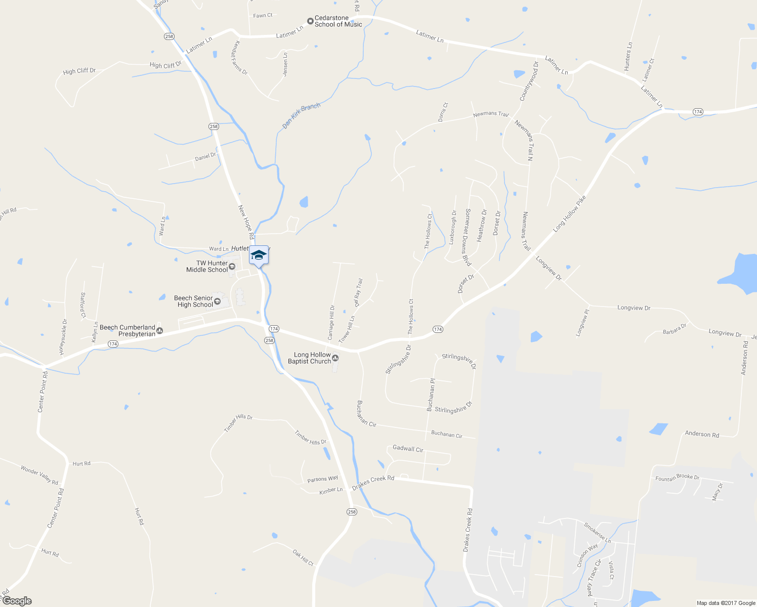 map of restaurants, bars, coffee shops, grocery stores, and more near 1005 Thorn Hill Court in Hendersonville