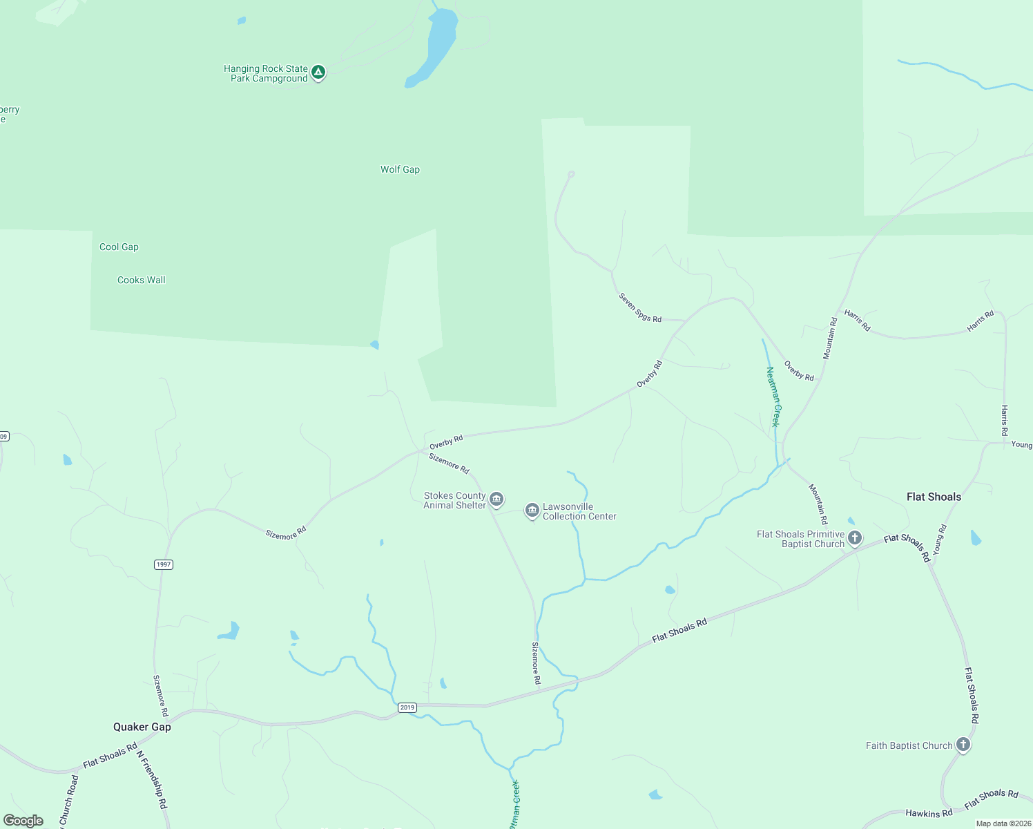 map of restaurants, bars, coffee shops, grocery stores, and more near 1165 Overby Road in Walnut Cove