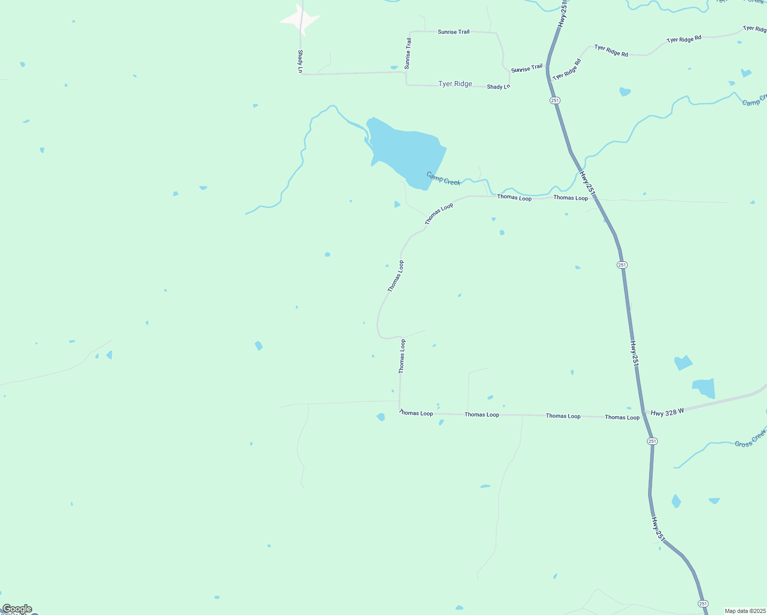 map of restaurants, bars, coffee shops, grocery stores, and more near 1551 Thomas Loop in Pocahontas