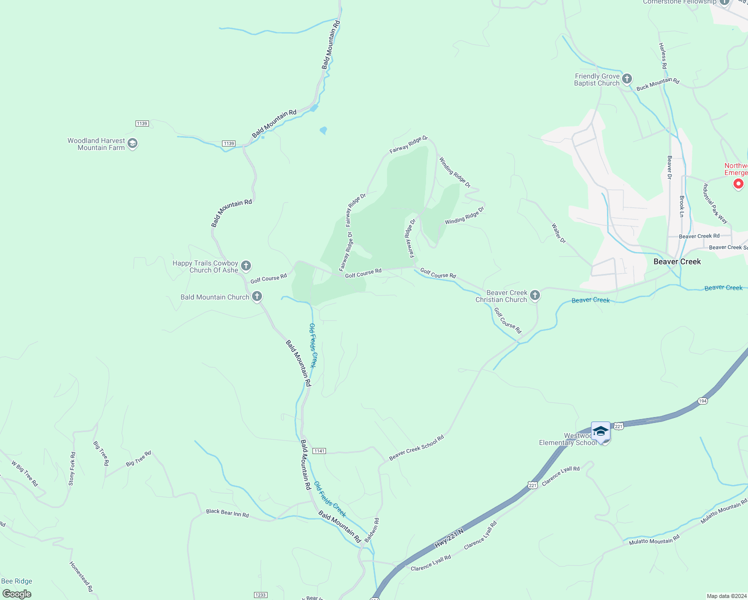 map of restaurants, bars, coffee shops, grocery stores, and more near 302 Walter Godbey Road in West Jefferson