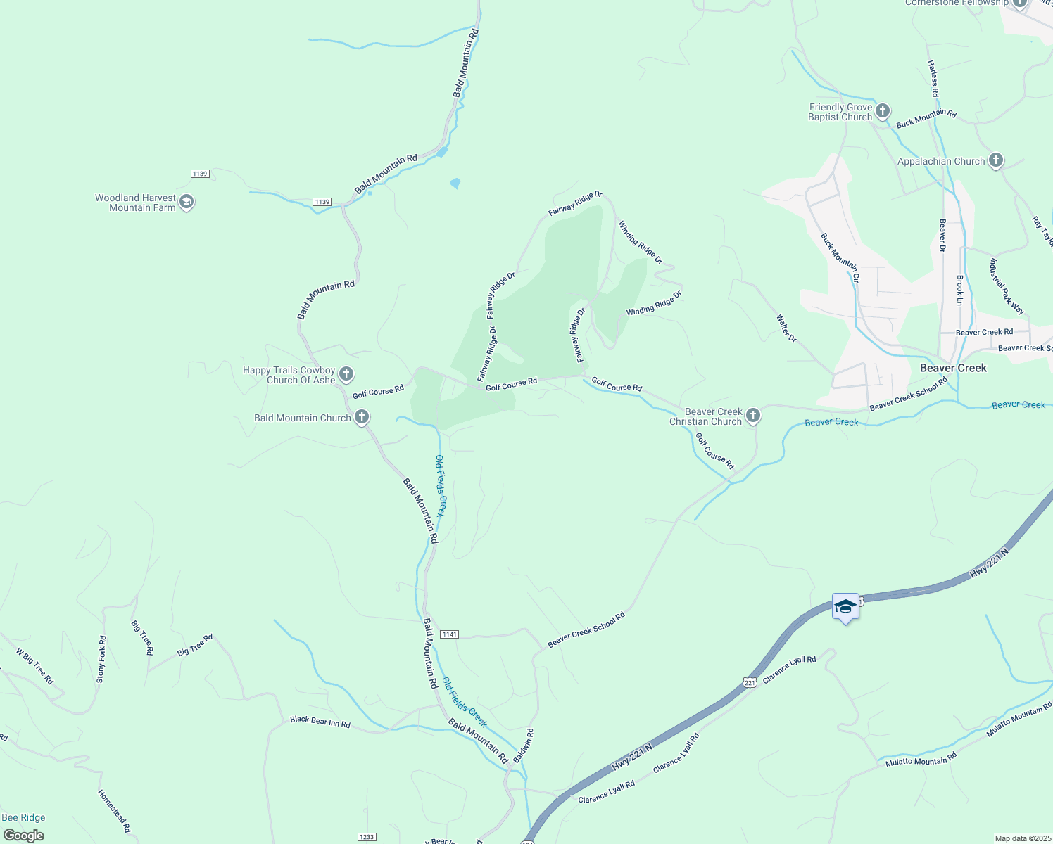 map of restaurants, bars, coffee shops, grocery stores, and more near 302 Walter Godbey Road in West Jefferson