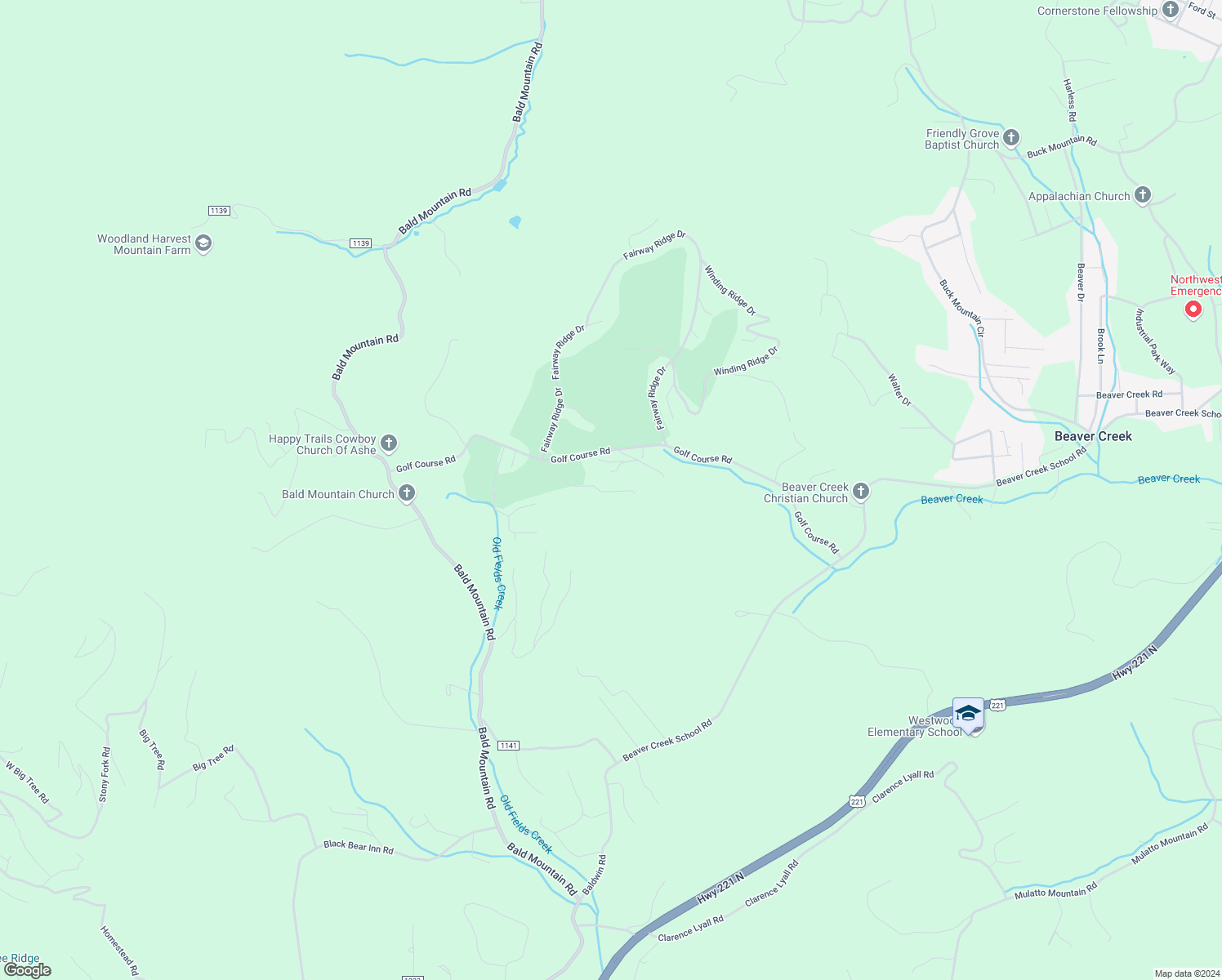 map of restaurants, bars, coffee shops, grocery stores, and more near 341 Walter Godbey Road in West Jefferson