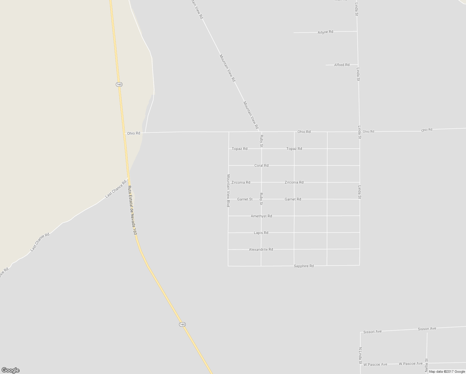 map of restaurants, bars, coffee shops, grocery stores, and more near 1961 Zirconia Road in Pahrump