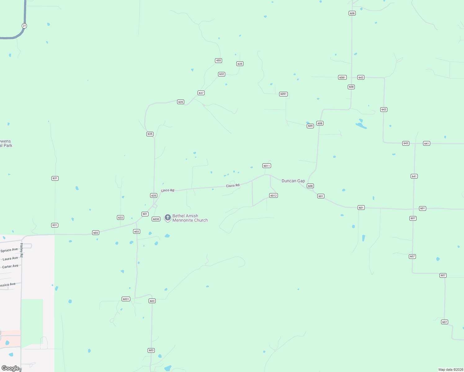 map of restaurants, bars, coffee shops, grocery stores, and more near Cisco Road in Berryville