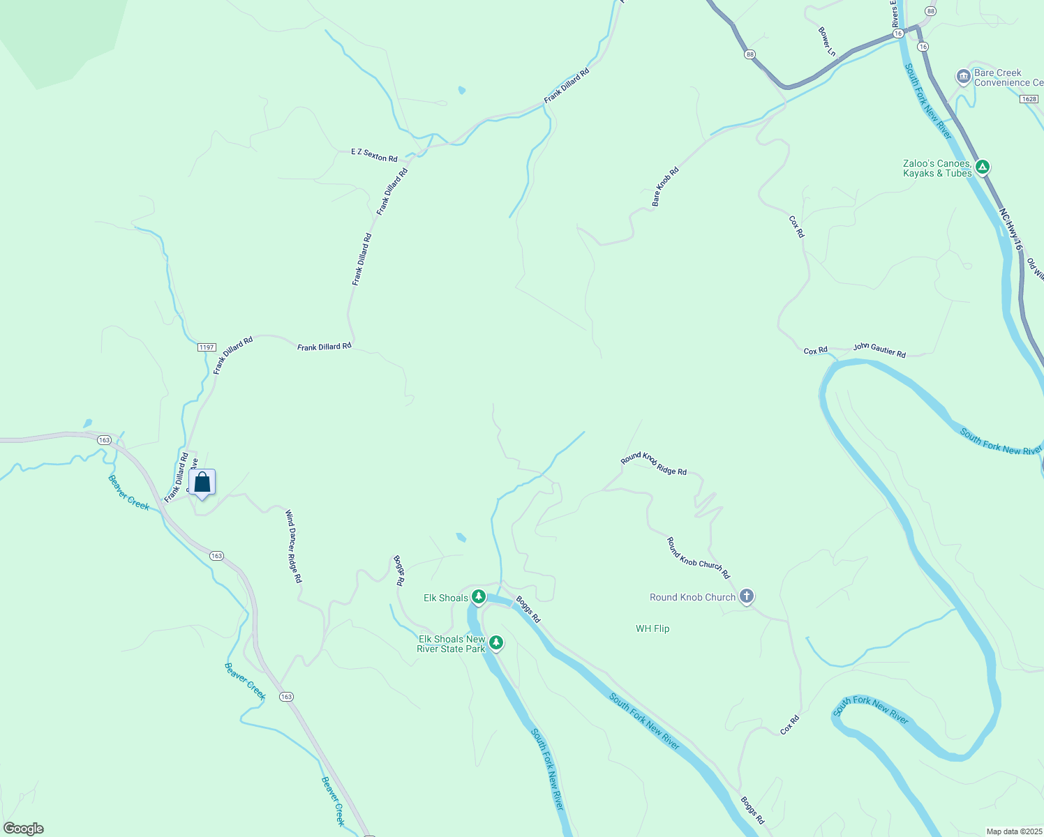 map of restaurants, bars, coffee shops, grocery stores, and more near 1597 Boggs Road in West Jefferson