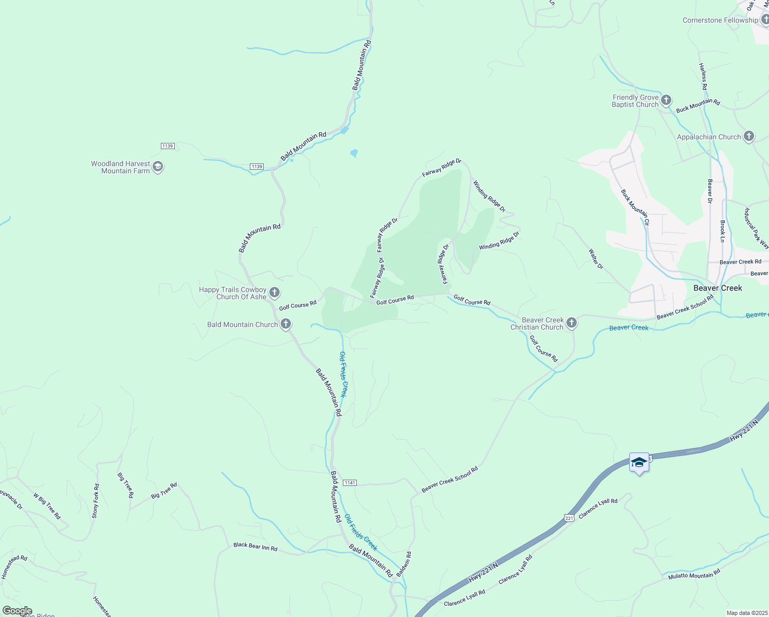 map of restaurants, bars, coffee shops, grocery stores, and more near 1063 Golf Course Road in West Jefferson