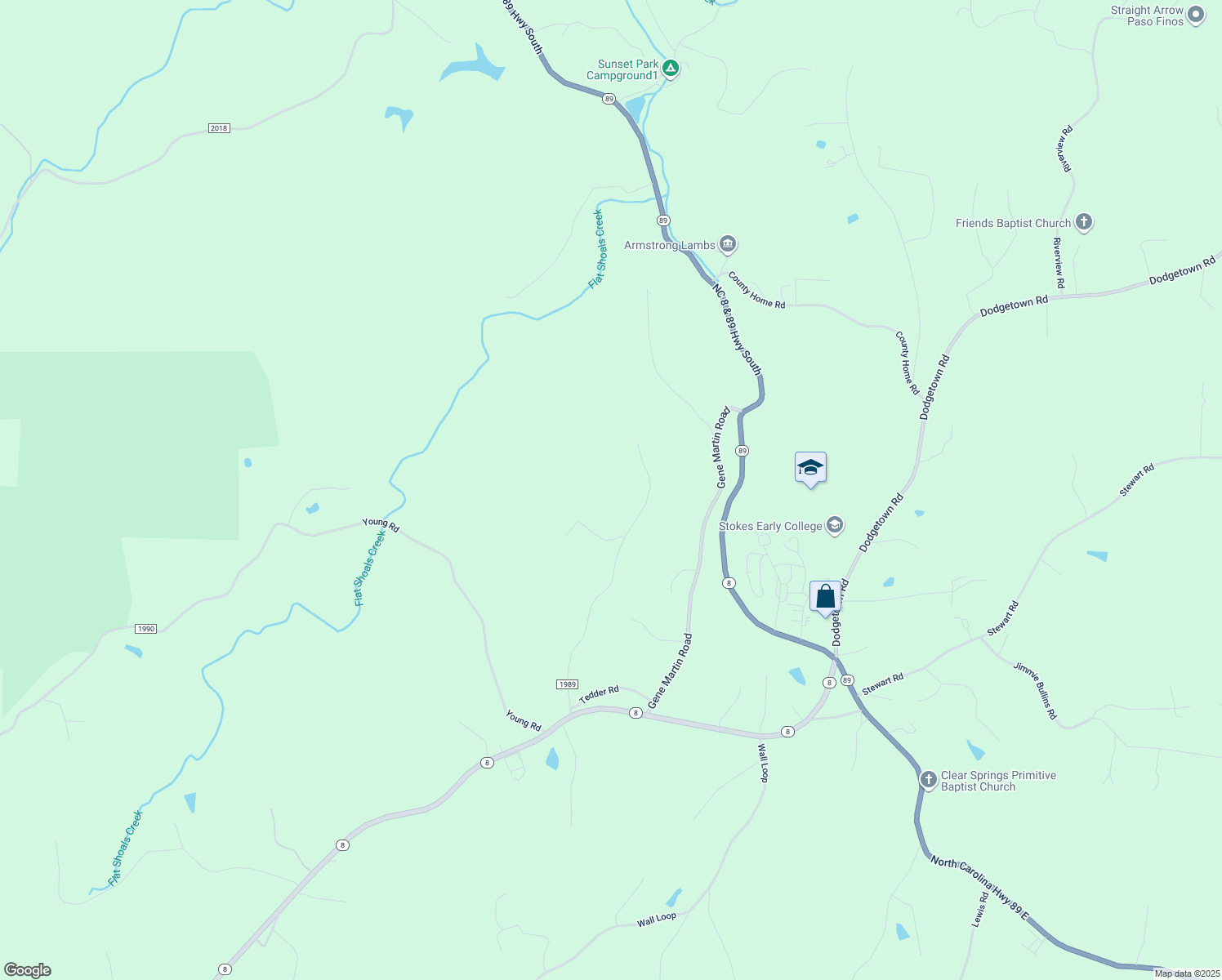 map of restaurants, bars, coffee shops, grocery stores, and more near 1353 John Joyce Road in Walnut Cove