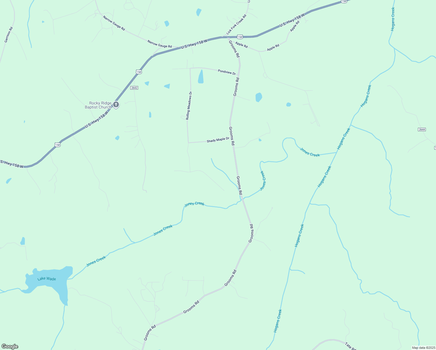 map of restaurants, bars, coffee shops, grocery stores, and more near 201 Amy Lane in Reidsville