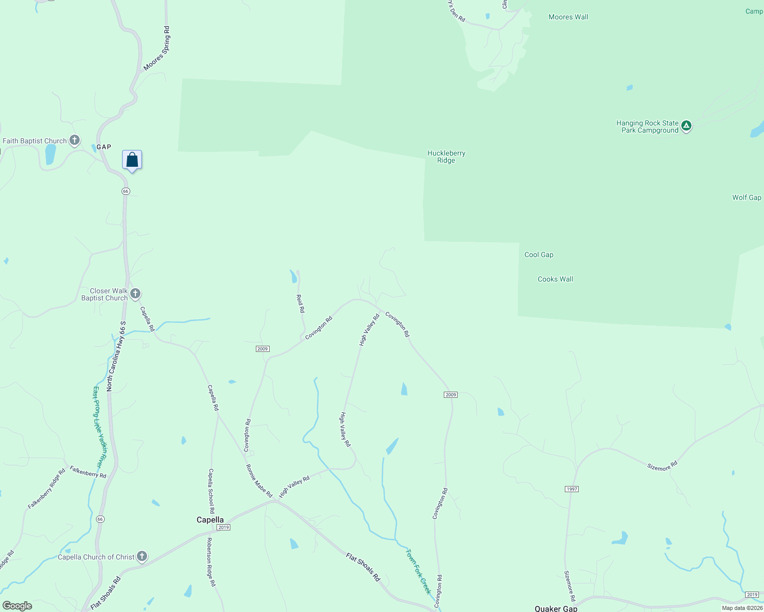 map of restaurants, bars, coffee shops, grocery stores, and more near 1683 Covington Road in King