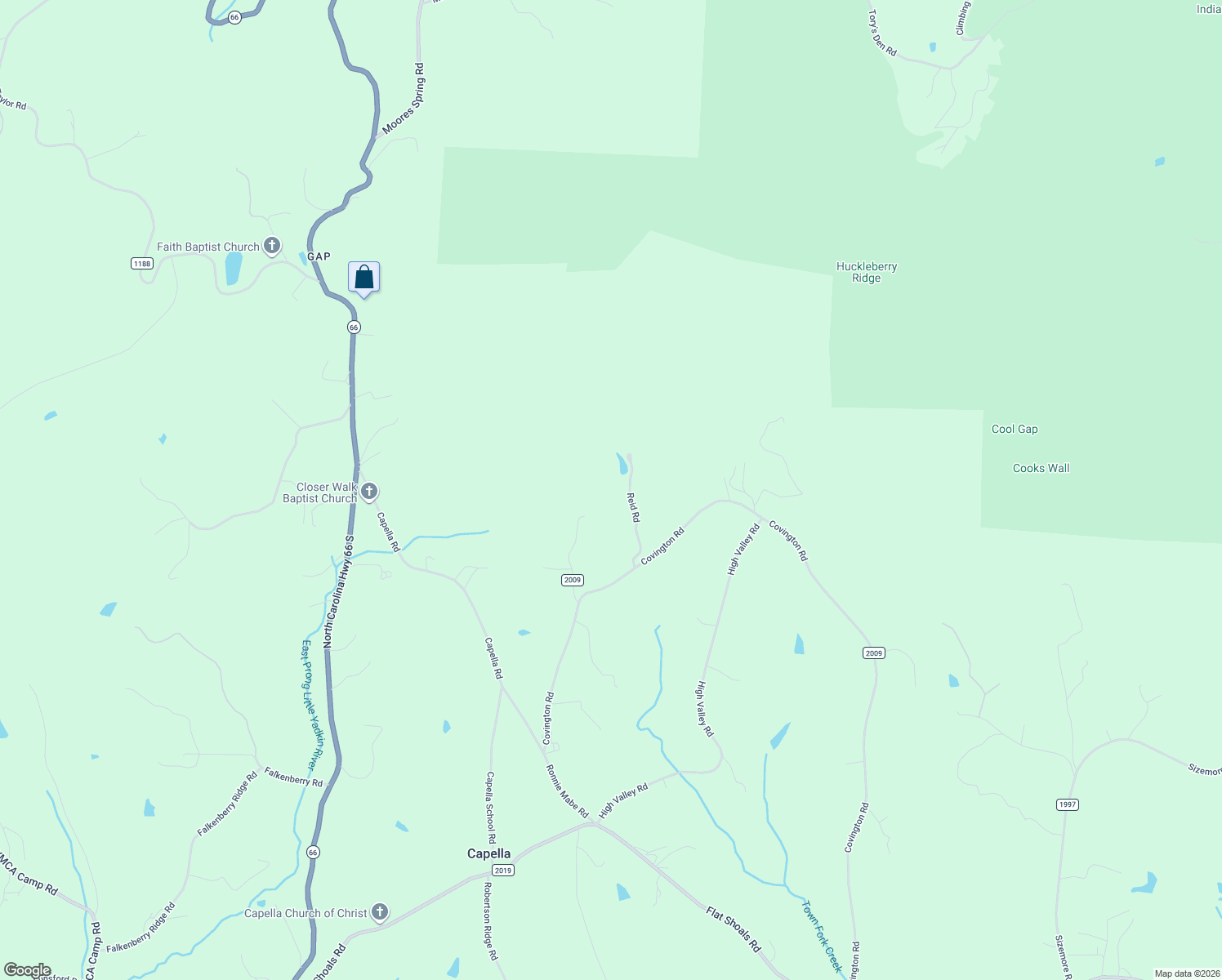 map of restaurants, bars, coffee shops, grocery stores, and more near 1067 Reid Road in King