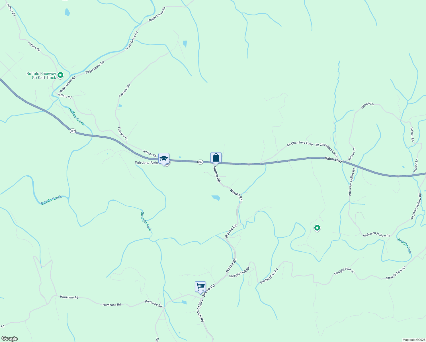 map of restaurants, bars, coffee shops, grocery stores, and more near 170 Norma Road in Huntsville