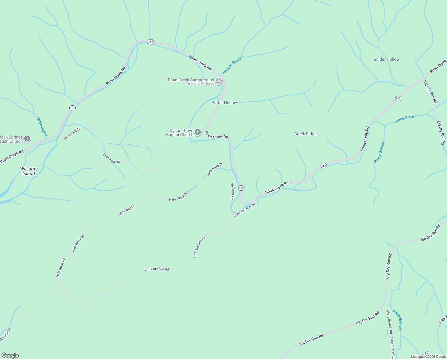 map of restaurants, bars, coffee shops, grocery stores, and more near 567 Williams Lane in Butler