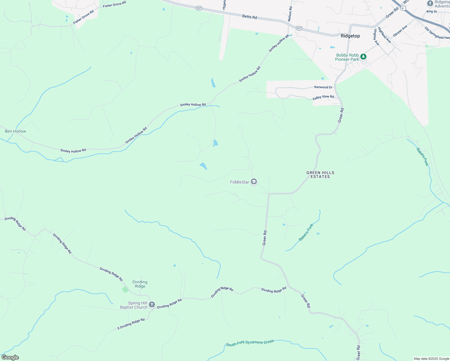 map of restaurants, bars, coffee shops, grocery stores, and more near 6171 Dyer Road in Goodlettsville