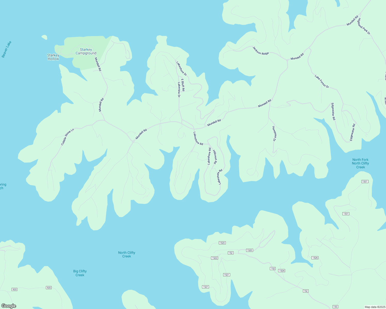 map of restaurants, bars, coffee shops, grocery stores, and more near Center Road in Eureka Springs
