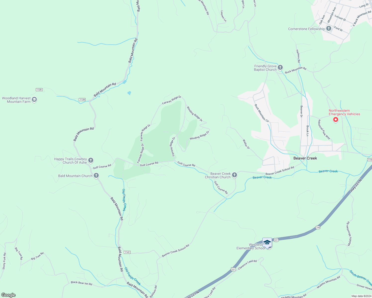 map of restaurants, bars, coffee shops, grocery stores, and more near 217 Winding Ridge Drive in West Jefferson