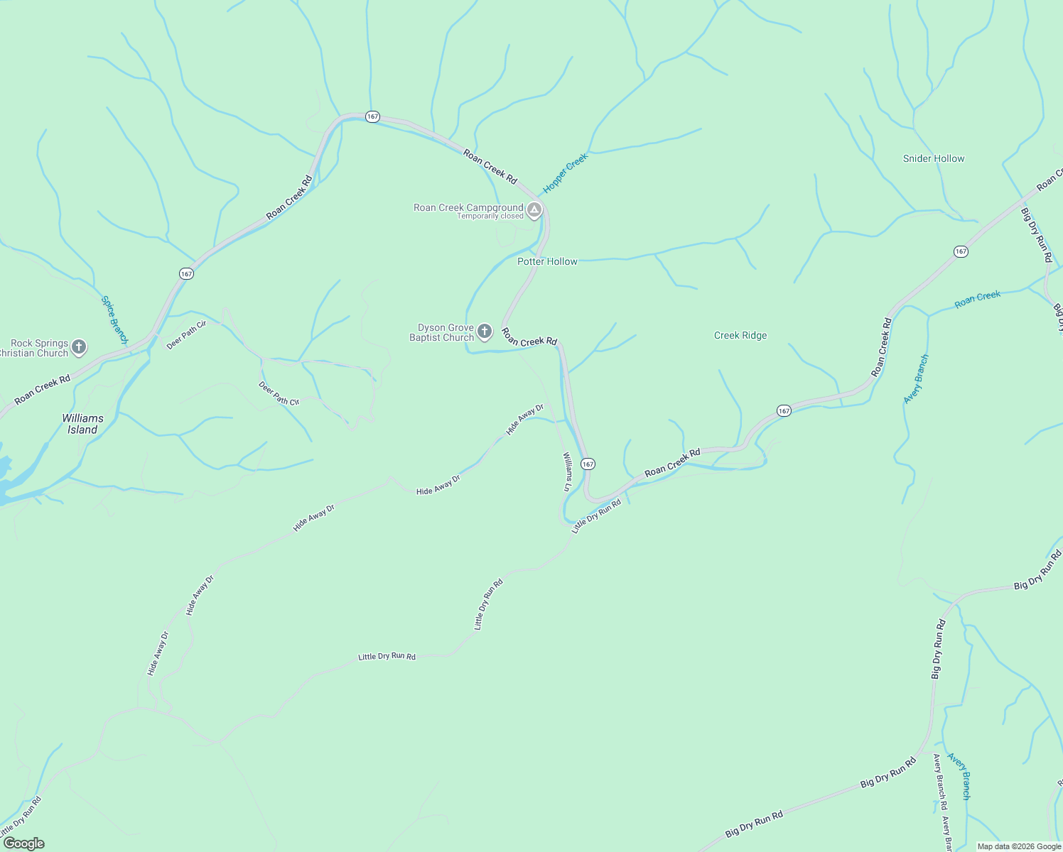 map of restaurants, bars, coffee shops, grocery stores, and more near 567 Williams Lane in Butler