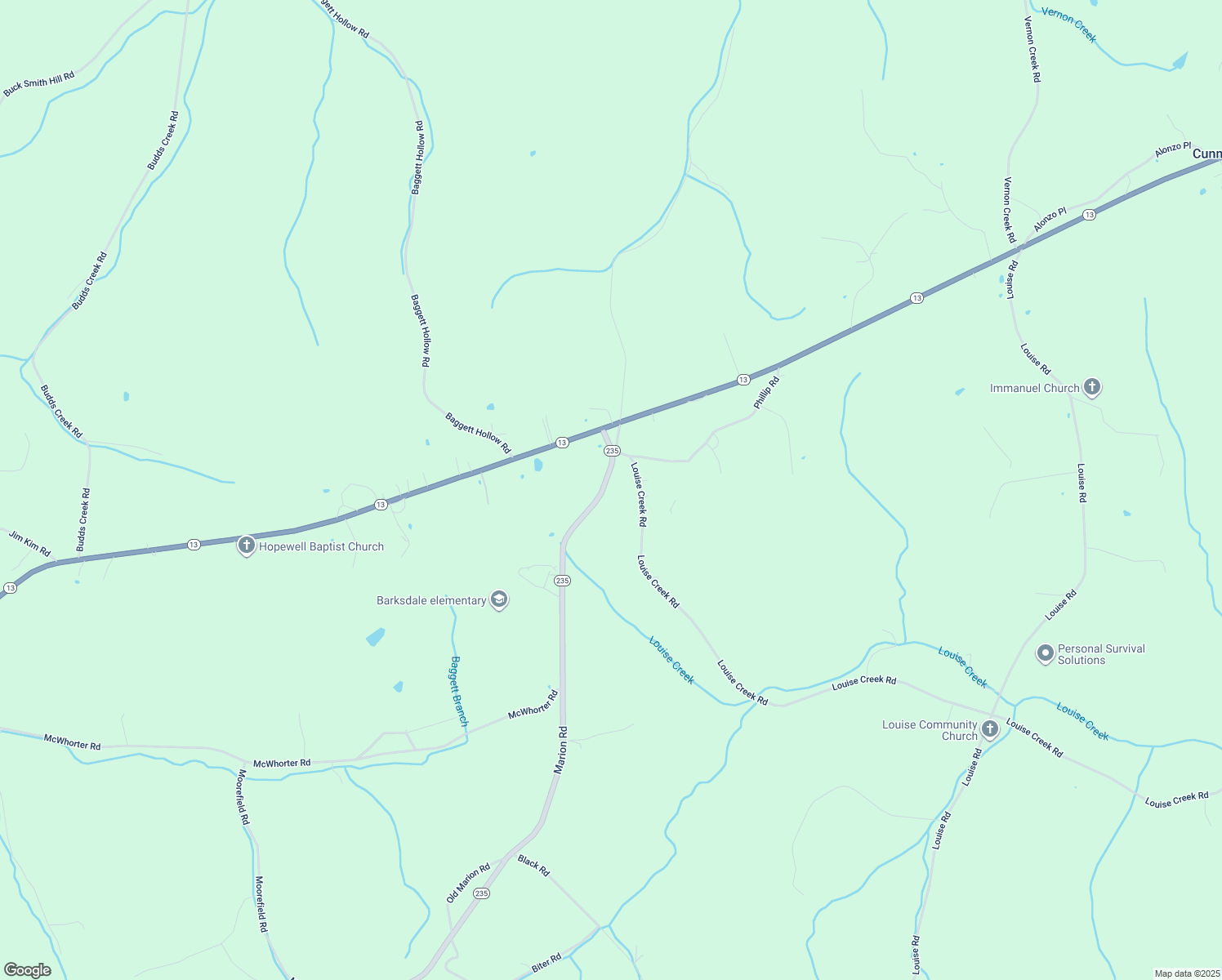 map of restaurants, bars, coffee shops, grocery stores, and more near 4551 Marion Rd in Cunningham
