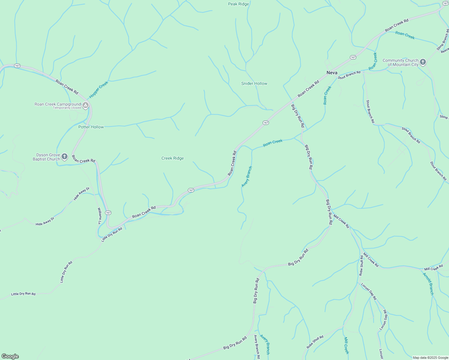 map of restaurants, bars, coffee shops, grocery stores, and more near 6659 Roan Creek Road in Butler