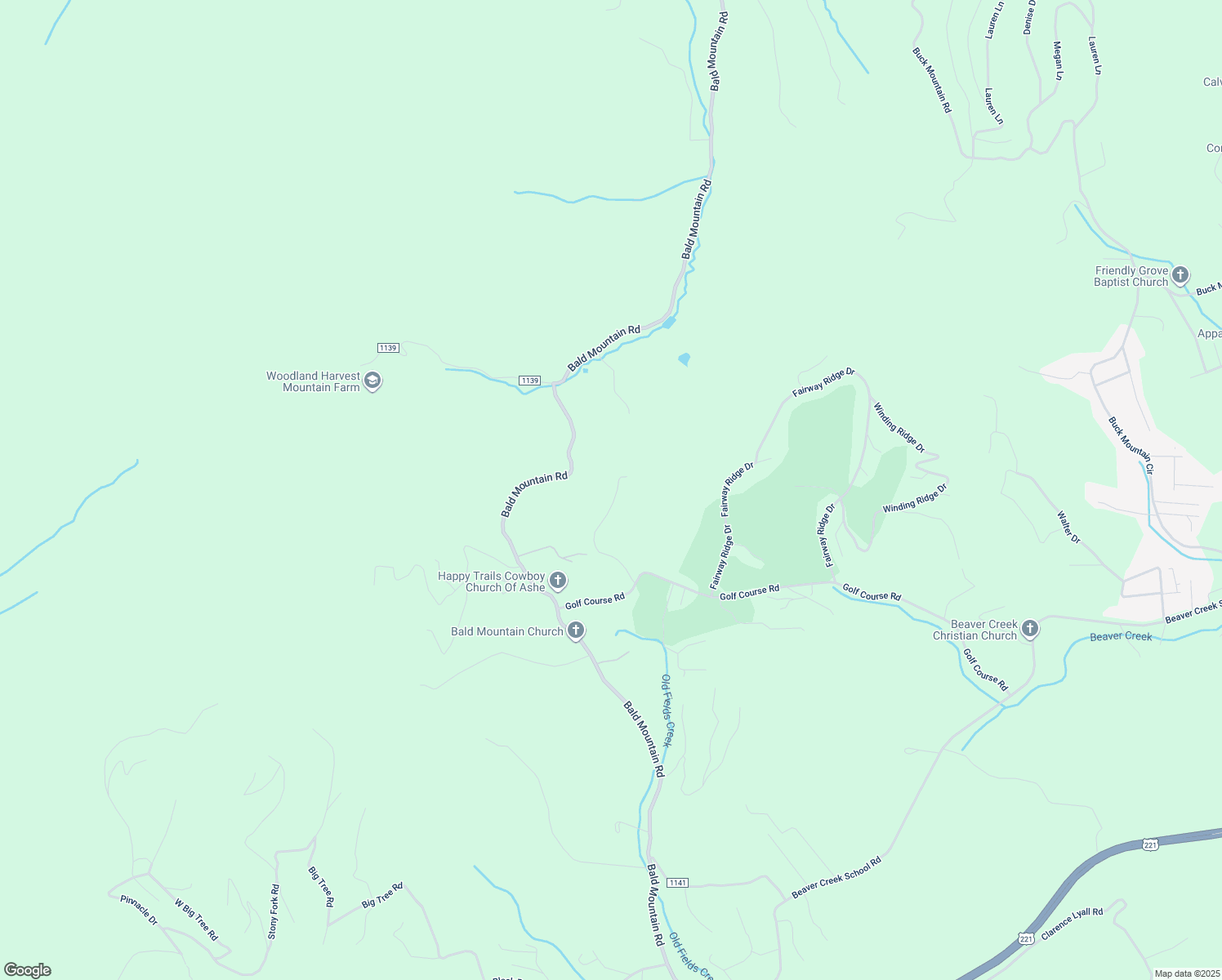 map of restaurants, bars, coffee shops, grocery stores, and more near 443 Fox Ridge Drive in West Jefferson