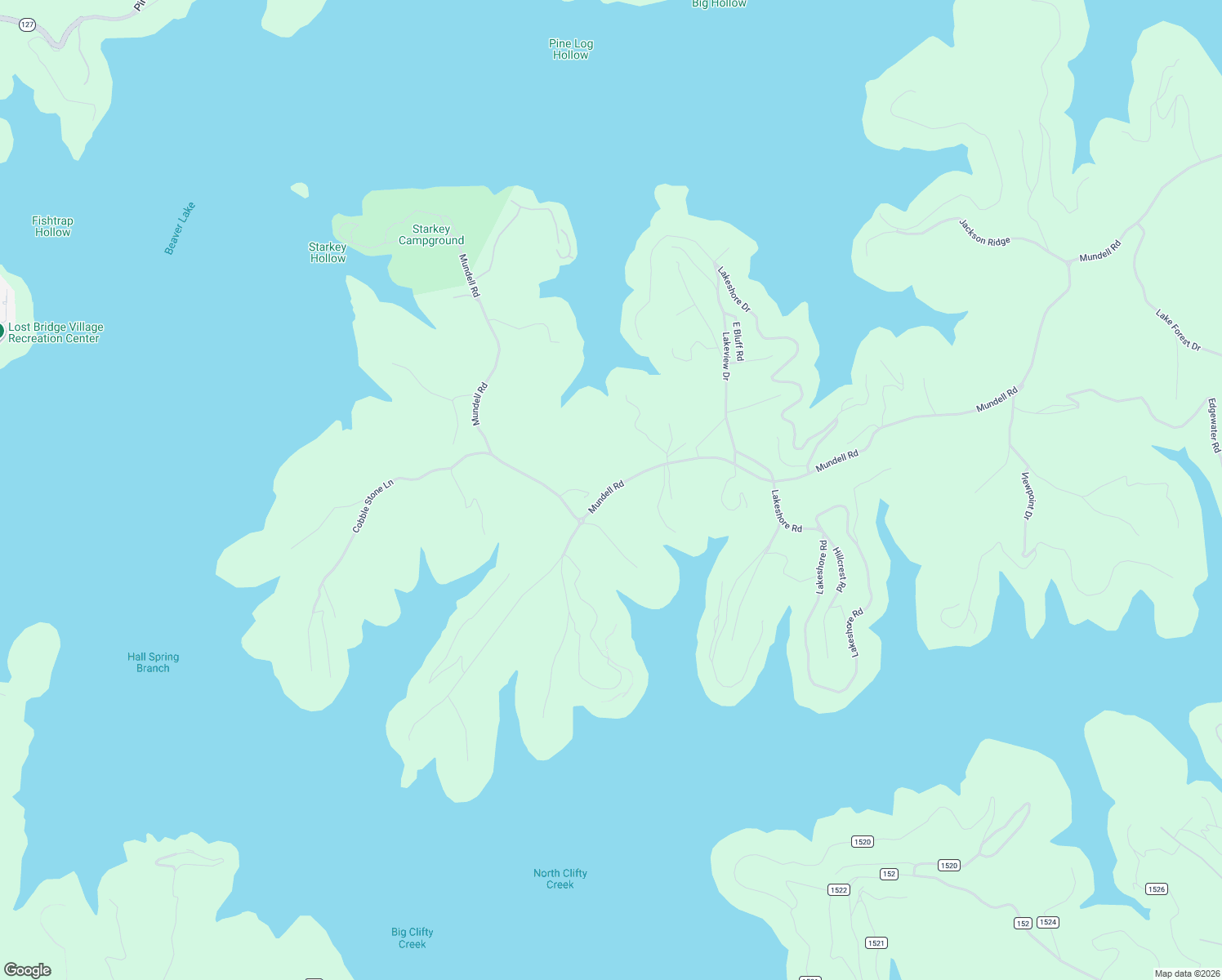 map of restaurants, bars, coffee shops, grocery stores, and more near 3314 Mundell Road in Eureka Springs