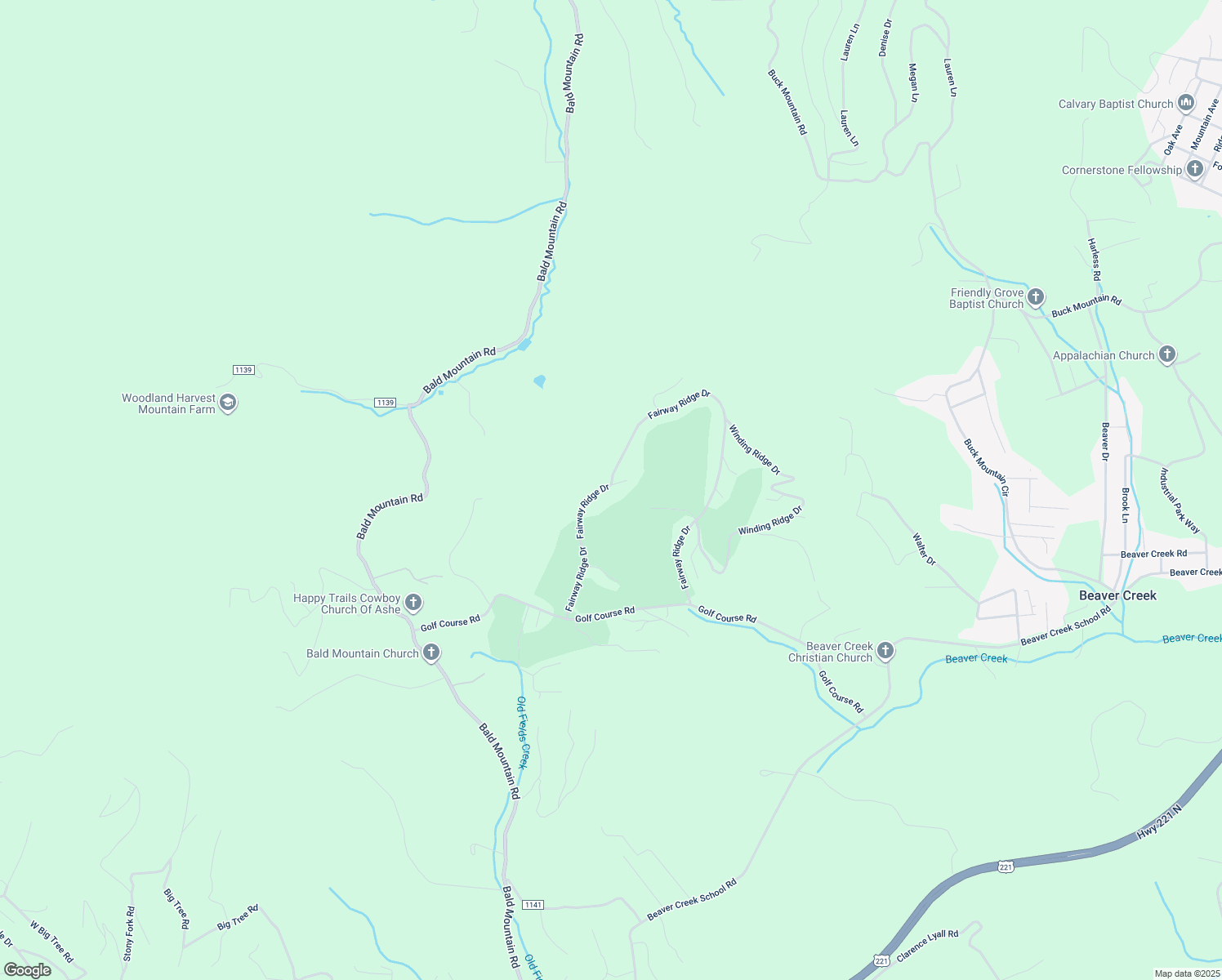 map of restaurants, bars, coffee shops, grocery stores, and more near 536 Fairway Ridge Drive in West Jefferson