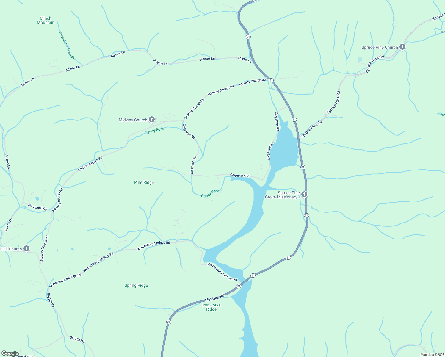 map of restaurants, bars, coffee shops, grocery stores, and more near 306 Carpenter Rd in Hawkins