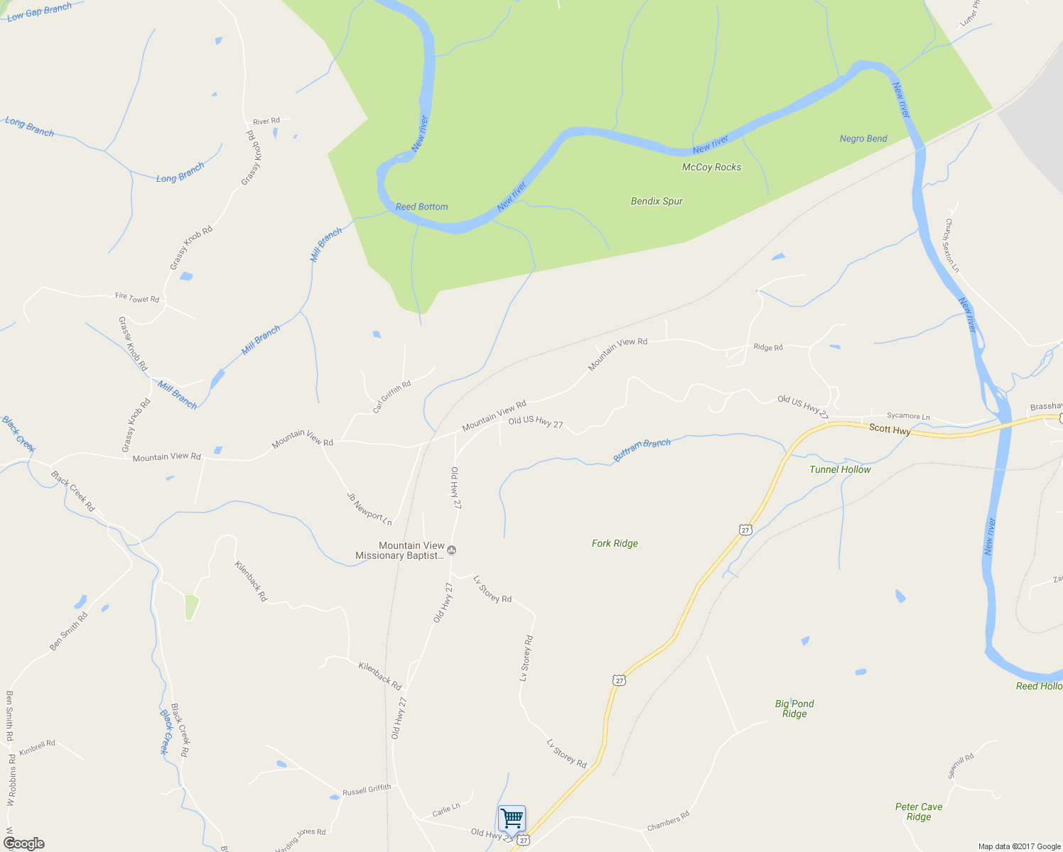 map of restaurants, bars, coffee shops, grocery stores, and more near 2026 Old Highway 27 in Robbins
