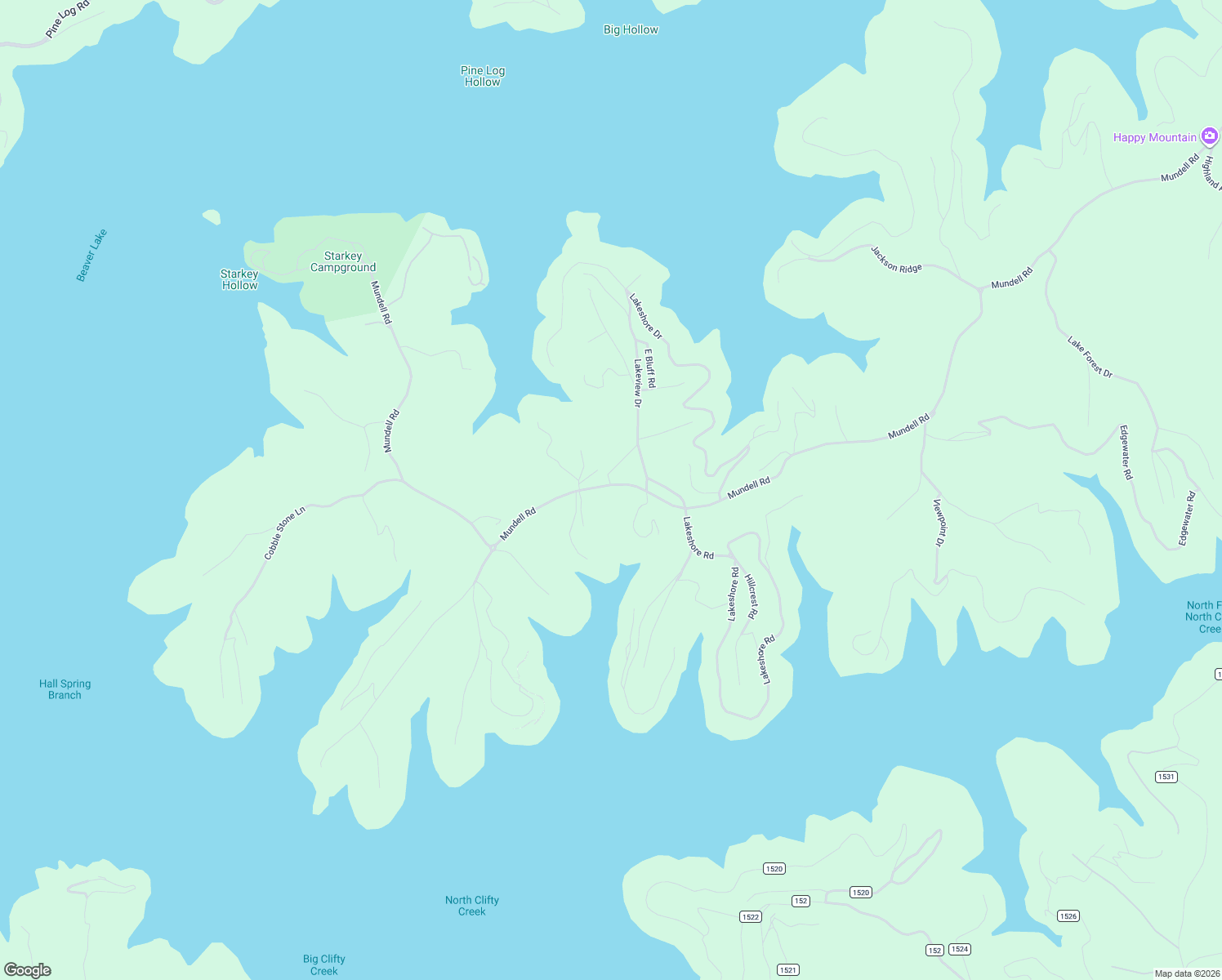 map of restaurants, bars, coffee shops, grocery stores, and more near 4022 Mundell Road in Eureka Springs