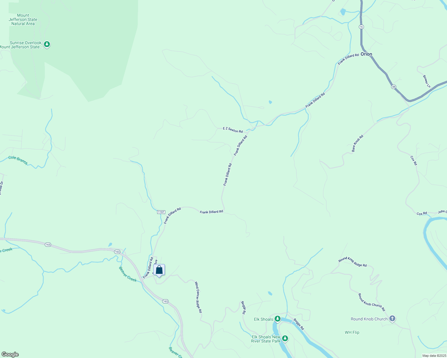 map of restaurants, bars, coffee shops, grocery stores, and more near 1756 Frank Dillard Road in Jefferson