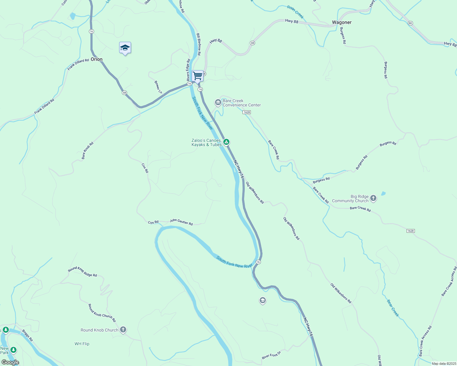 map of restaurants, bars, coffee shops, grocery stores, and more near 261 Jordan Ridge Road in Jefferson